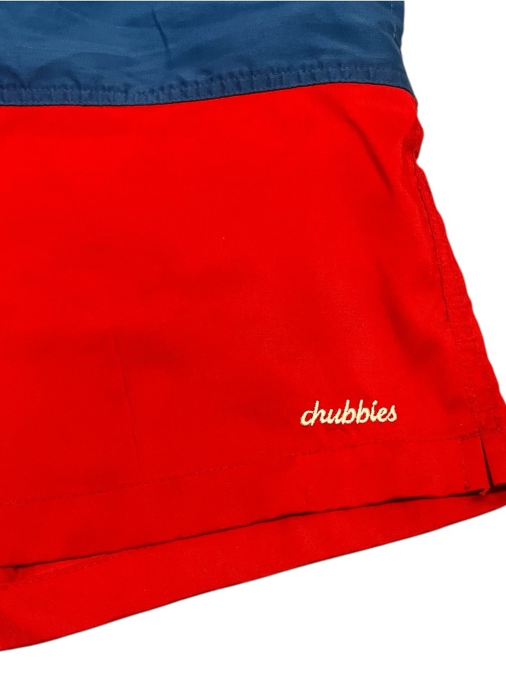 Chubbies Swim Trunks Men’s 2XL Mesh Liner 6.5” Summer Blue Red Colorblock - Picture 2 of 10